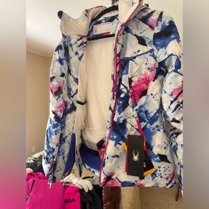 Spyder Blue and Pink Patterned Jacket